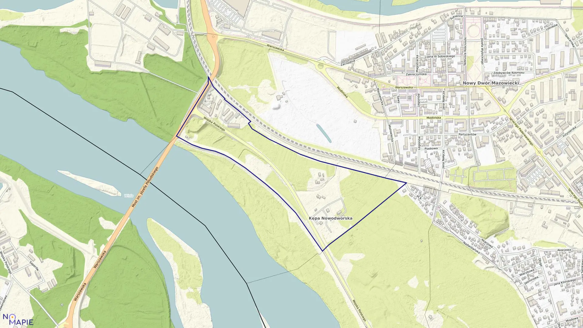 Mapa obrębu 11-01 w mieście Nowy Dwór Mazowiecki