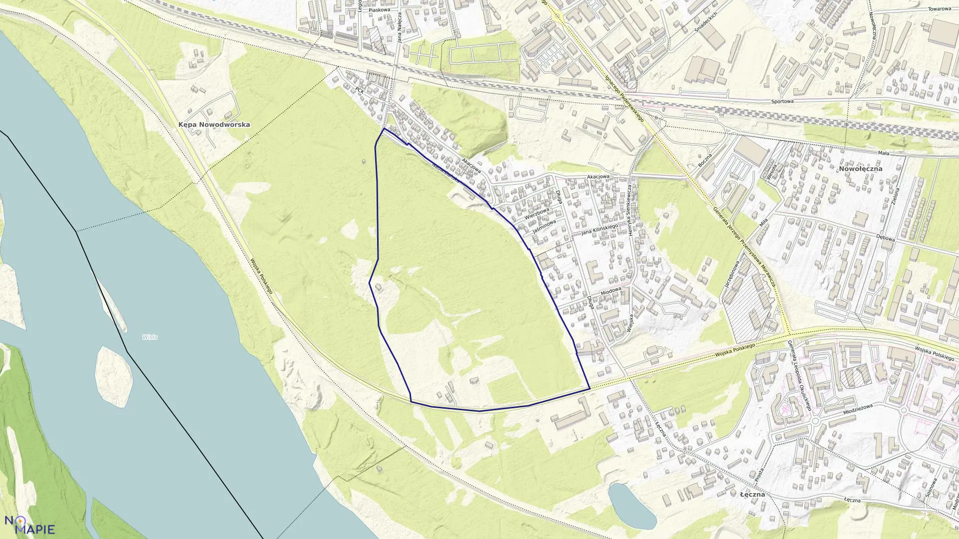 Mapa obrębu 11-03 w mieście Nowy Dwór Mazowiecki