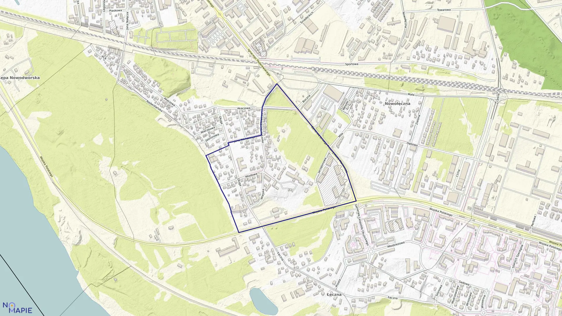 Mapa obrębu 11-05 w mieście Nowy Dwór Mazowiecki