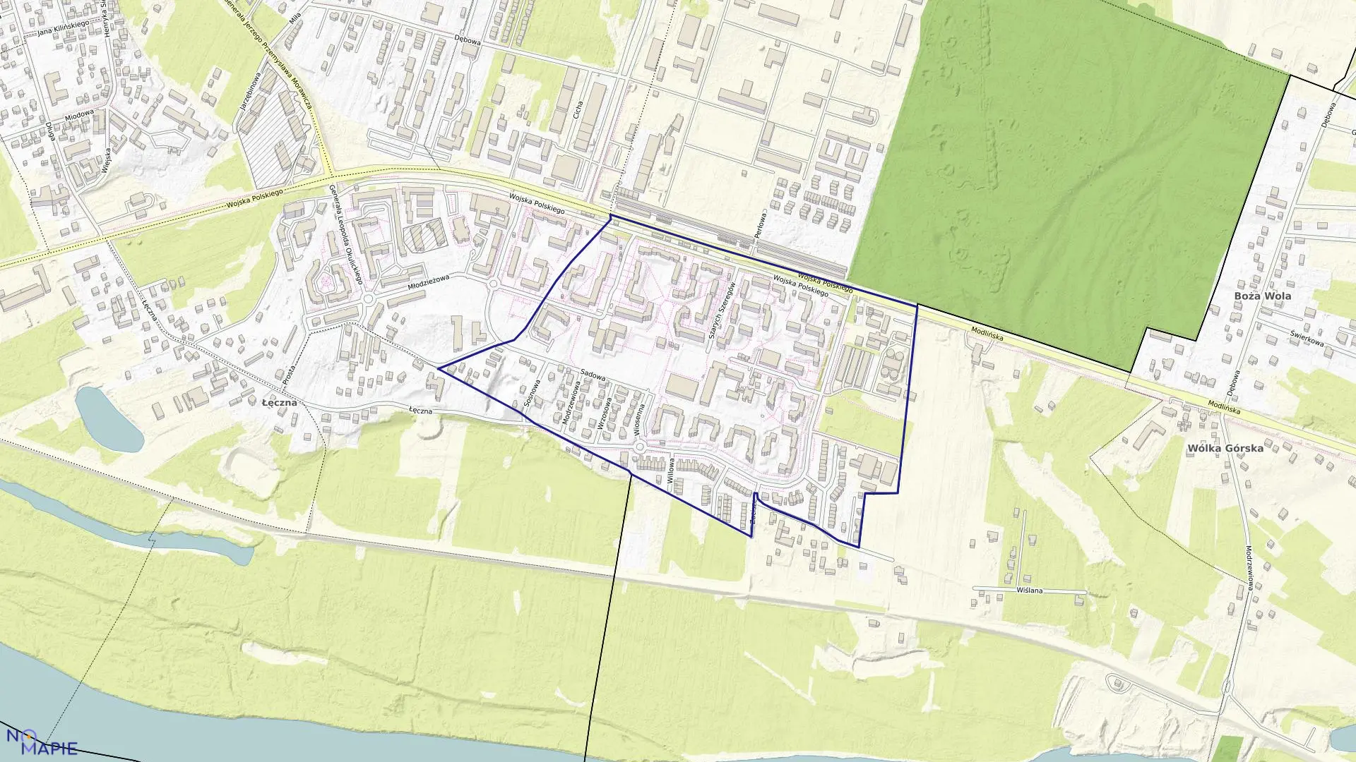 Mapa obrębu 12-04 w mieście Nowy Dwór Mazowiecki