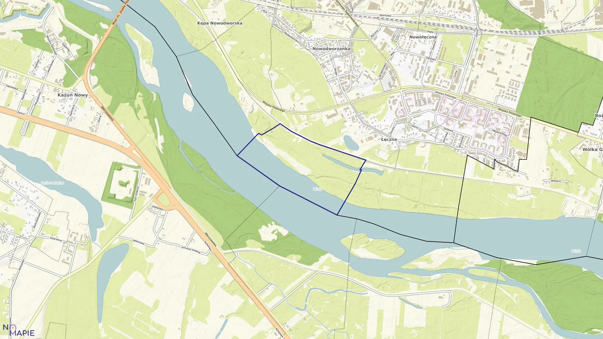 Mapa obrębu 13-03 w mieście Nowy Dwór Mazowiecki