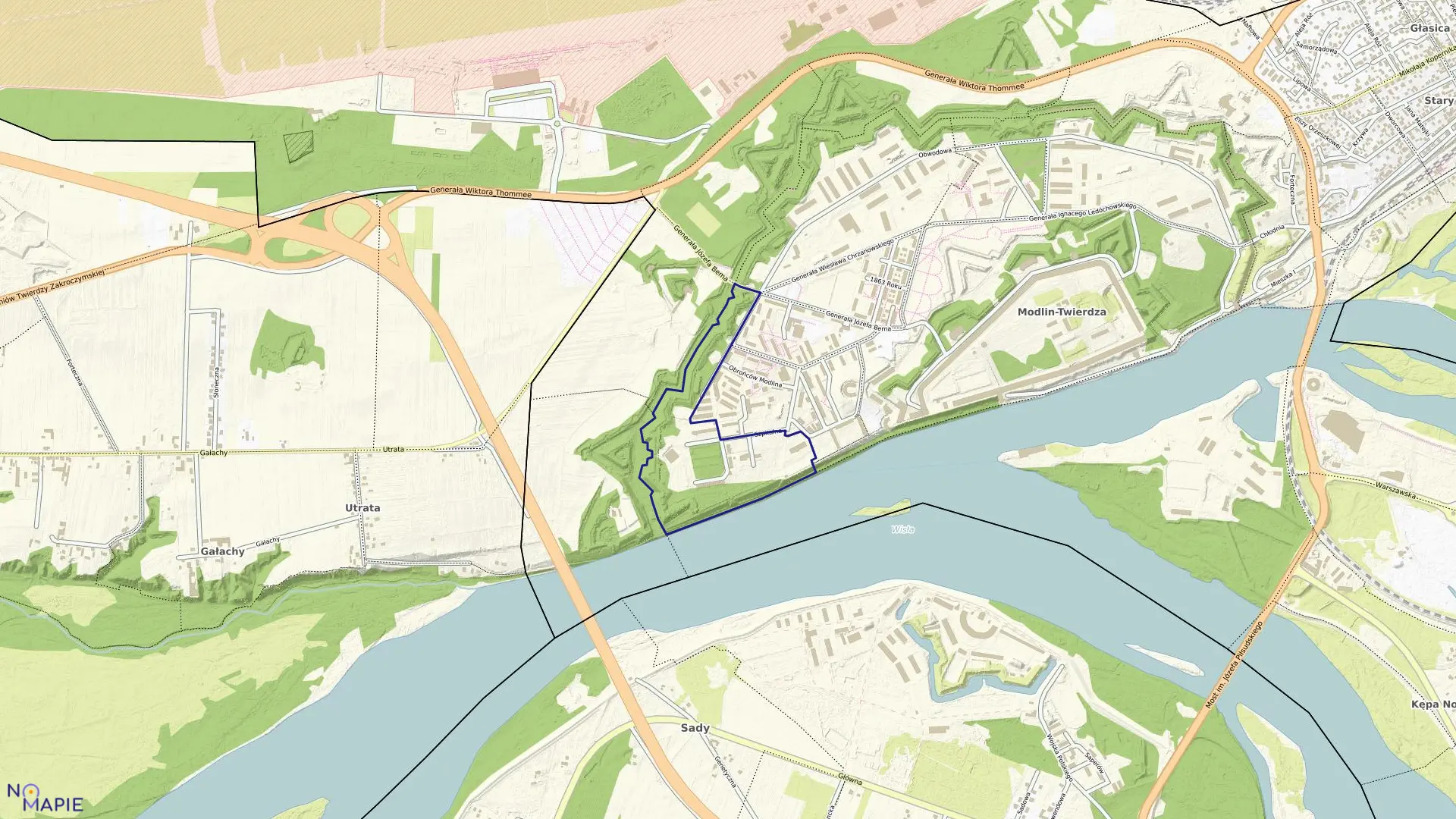 Mapa obrębu 3-05 w mieście Nowy Dwór Mazowiecki