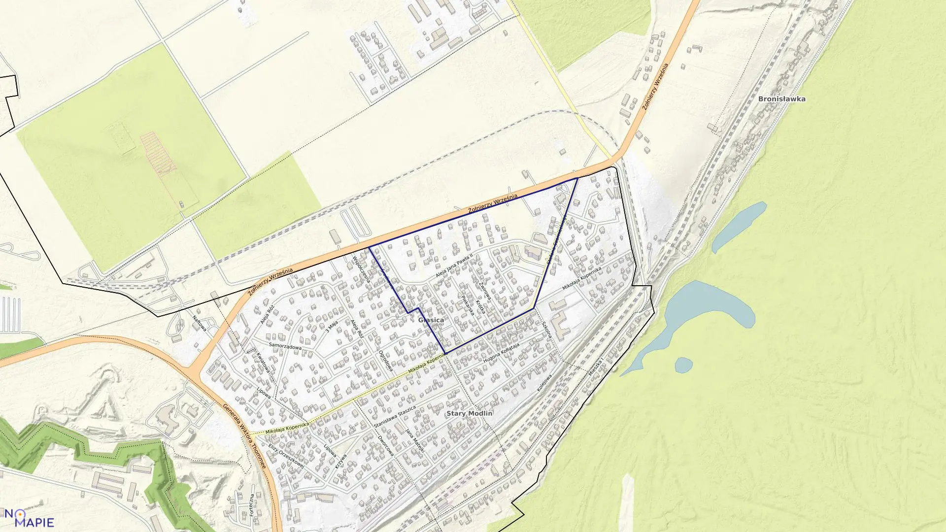 Mapa obrębu 4-03 w mieście Nowy Dwór Mazowiecki