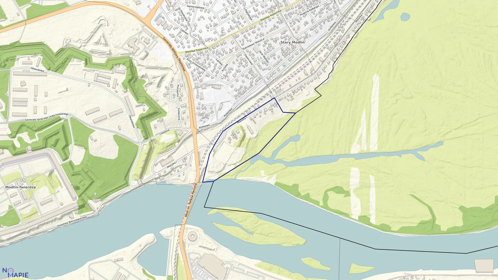 Mapa obrębu 6-01 w mieście Nowy Dwór Mazowiecki