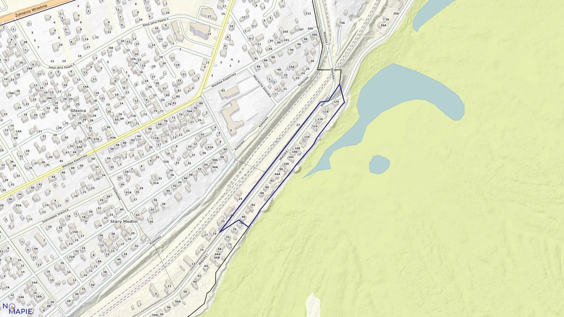 Mapa obrębu 6-03 w mieście Nowy Dwór Mazowiecki